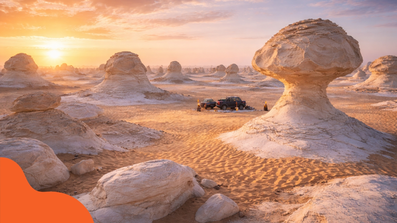 Biała Pustynia (White Desert) w Egipcie